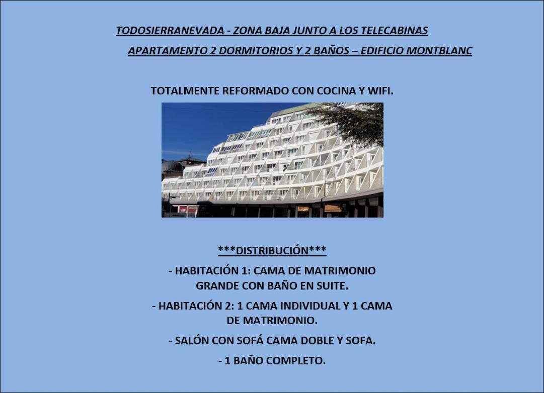 Edificio Montblanc - Apartamentos Junto a la Plaza de Pradollano Sierra Nevada Exterior foto